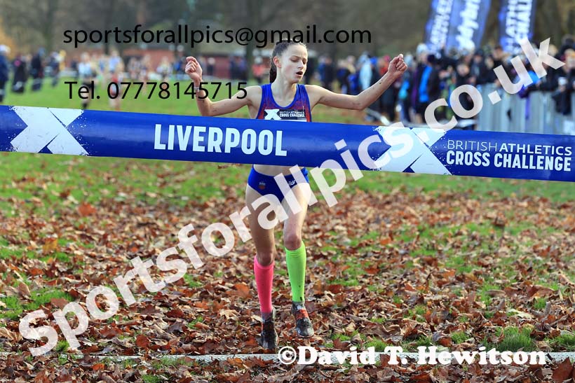Girls Under-15s, 2023 British Athletics Cross Challenge, Sefton Park, Liverpool. Photo: David T. Hewitson/Sports for All Pics